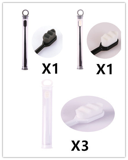 Ultra-Fine Toothbrush – Super Soft Bristle Deep Cleaning Brush for Sensitive Gums, Portable Oral Care Travel Set