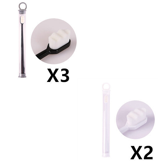 Ultra-Fine Toothbrush – Super Soft Bristle Deep Cleaning Brush for Sensitive Gums, Portable Oral Care Travel Set