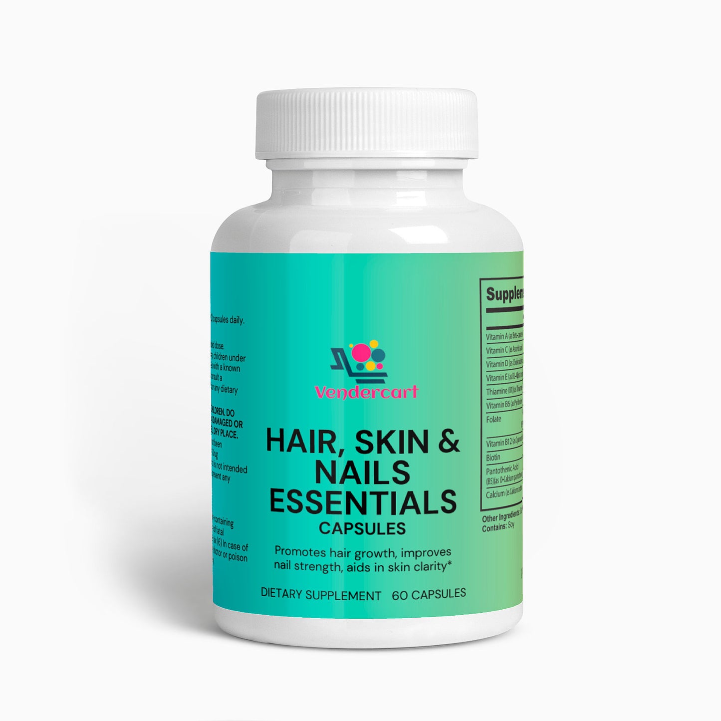 Hair, Skin, and Nails Essentials – Beauty Support Supplement with Biotin, Vitamins, Minerals, and Herbal Extracts for Stronger Hair, Glowing Skin, and Healthier Nails