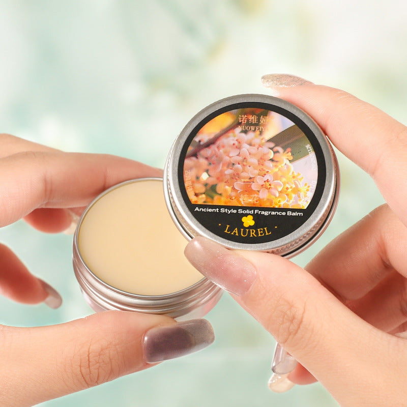 Antique Style Solid Perfume Balm – Long-Lasting Natural Fragrance in 12g Tin, Available in Osmanthus, Camellia, Freesia, and Rose No Man’s Land