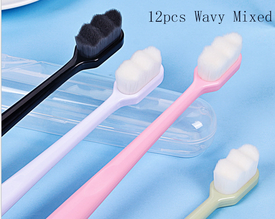 Ultra-Fine Toothbrush – Super Soft Bristle Deep Cleaning Brush for Sensitive Gums, Portable Oral Care Travel Set