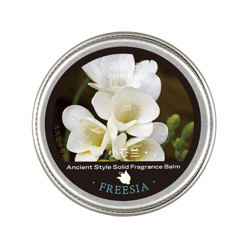 Antique Style Solid Perfume Balm – Long-Lasting Natural Fragrance in 12g Tin, Available in Osmanthus, Camellia, Freesia, and Rose No Man’s Land