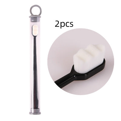 Ultra-Fine Toothbrush – Super Soft Bristle Deep Cleaning Brush for Sensitive Gums, Portable Oral Care Travel Set