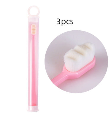 Ultra-Fine Toothbrush – Super Soft Bristle Deep Cleaning Brush for Sensitive Gums, Portable Oral Care Travel Set