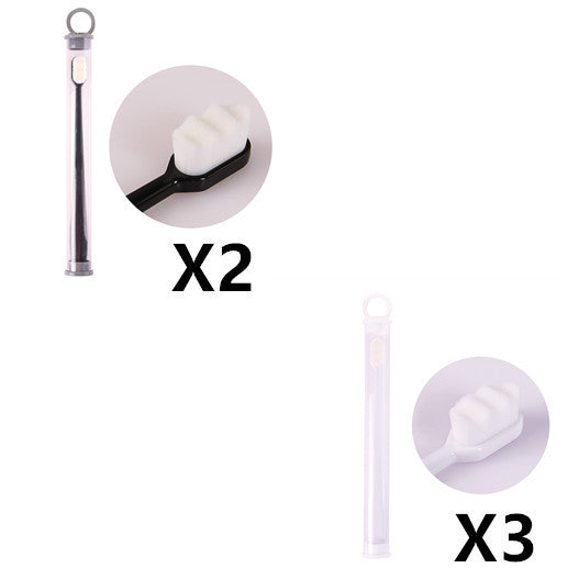 Ultra-Fine Toothbrush – Super Soft Bristle Deep Cleaning Brush for Sensitive Gums, Portable Oral Care Travel Set