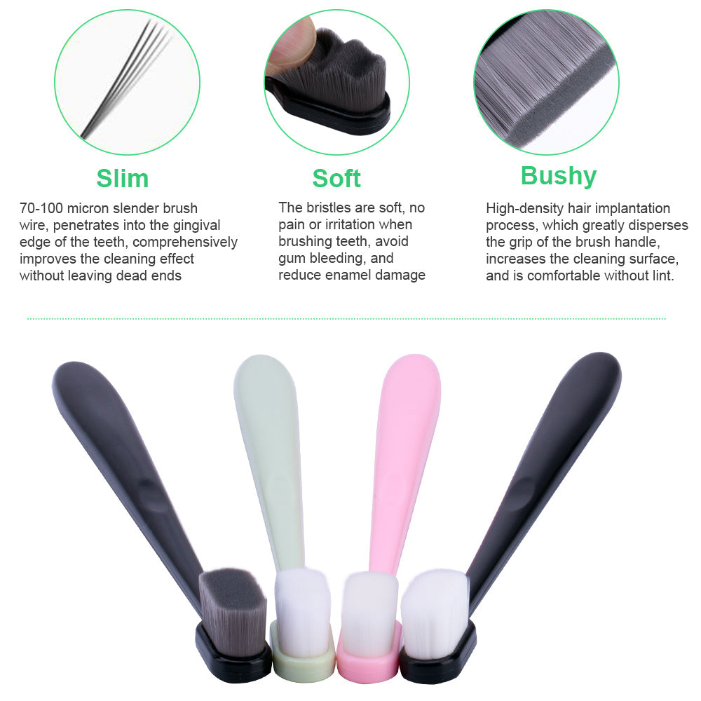 Ultra-Fine Toothbrush – Super Soft Bristle Deep Cleaning Brush for Sensitive Gums, Portable Oral Care Travel Set