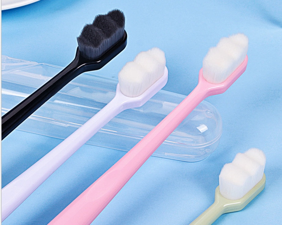 Ultra-Fine Toothbrush – Super Soft Bristle Deep Cleaning Brush for Sensitive Gums, Portable Oral Care Travel Set