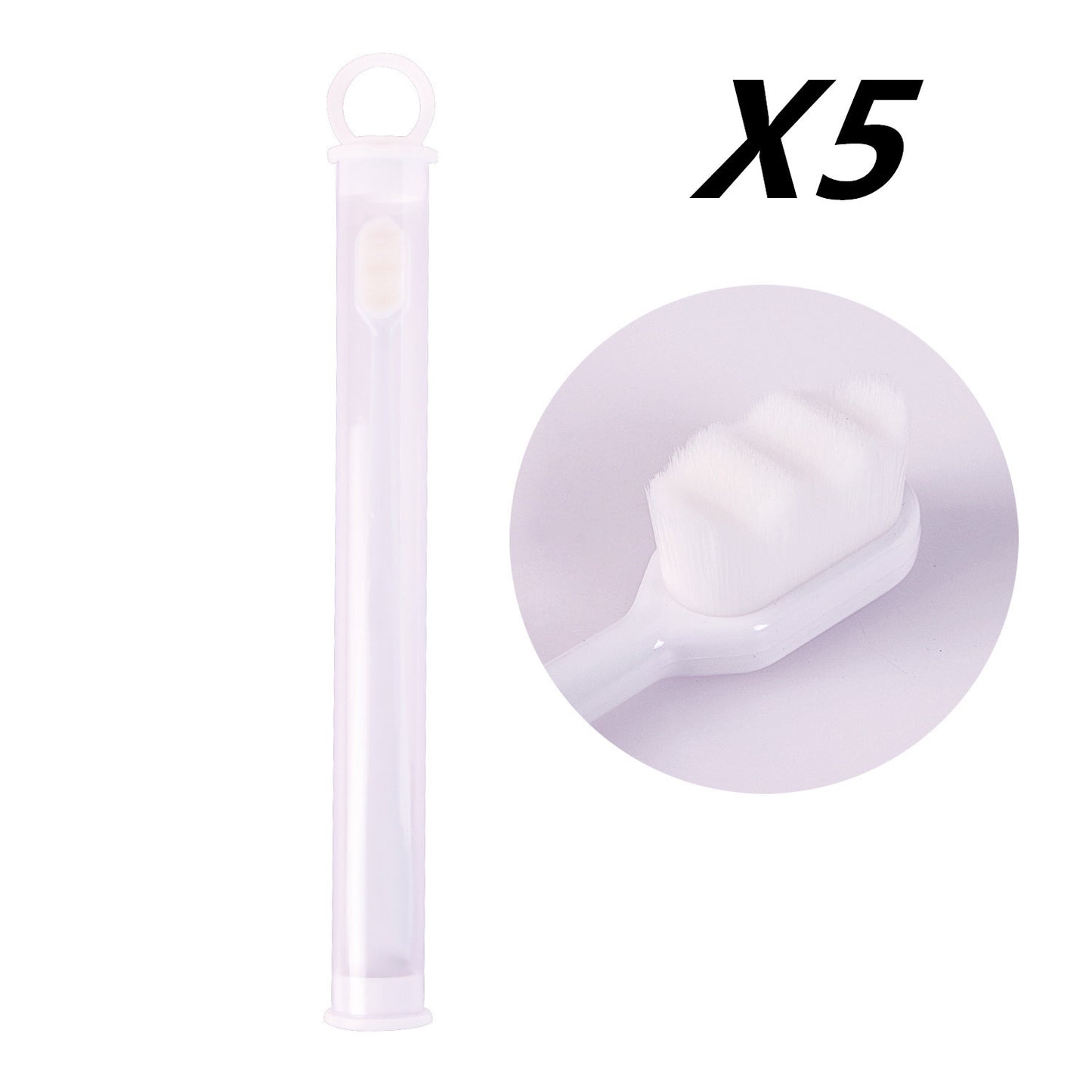 Ultra-Fine Toothbrush – Super Soft Bristle Deep Cleaning Brush for Sensitive Gums, Portable Oral Care Travel Set