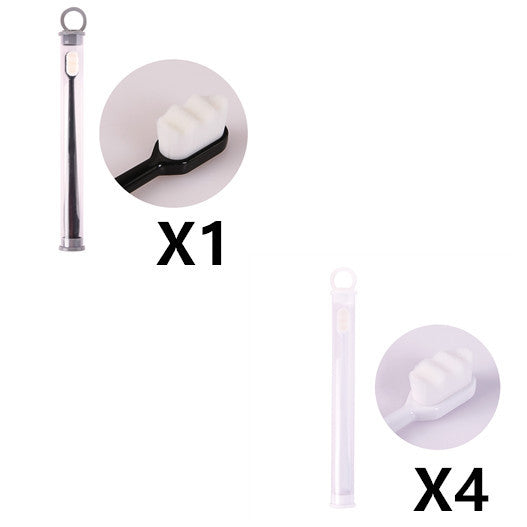 Ultra-Fine Toothbrush – Super Soft Bristle Deep Cleaning Brush for Sensitive Gums, Portable Oral Care Travel Set