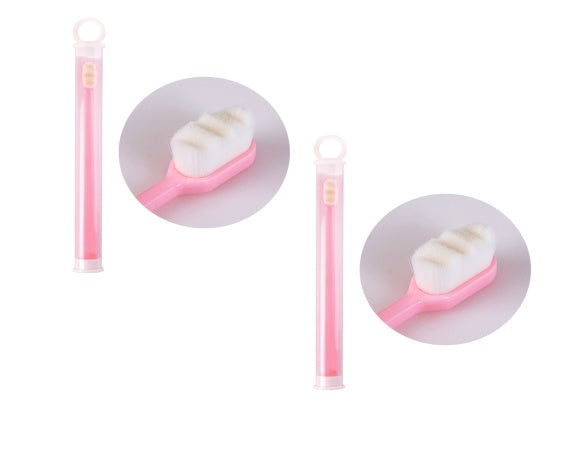 Ultra-Fine Toothbrush – Super Soft Bristle Deep Cleaning Brush for Sensitive Gums, Portable Oral Care Travel Set
