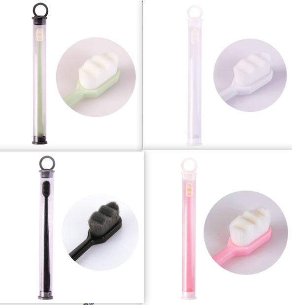 Ultra-Fine Toothbrush – Super Soft Bristle Deep Cleaning Brush for Sensitive Gums, Portable Oral Care Travel Set
