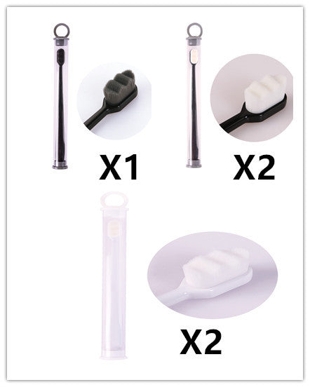 Ultra-Fine Toothbrush – Super Soft Bristle Deep Cleaning Brush for Sensitive Gums, Portable Oral Care Travel Set