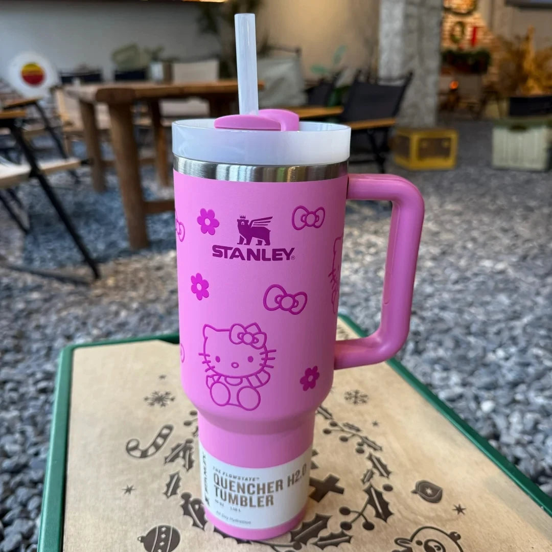Stanley Quencher H2.0 Tumbler – 40 oz Flowstate Travel Cup with Handle & Straw