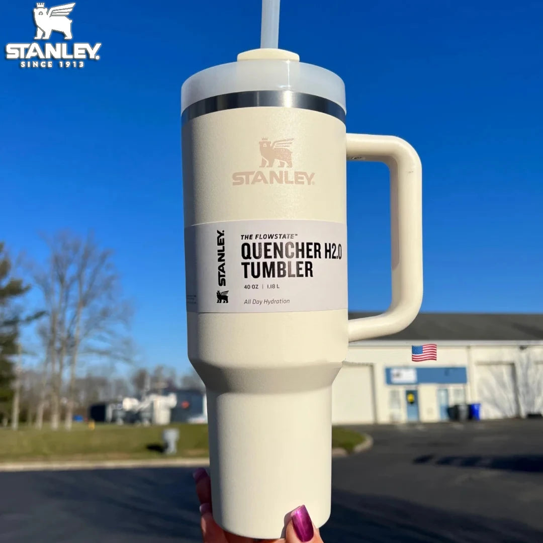 Stanley Quencher H2.0 Tumbler – 40 oz Flowstate Travel Cup with Handle & Straw