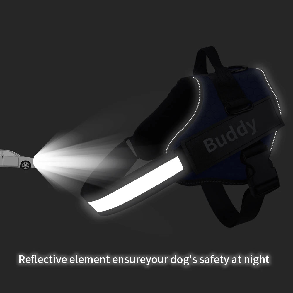 Personalized No-Pull Dog Harness – Reflective, Adjustable, & Choke-Free