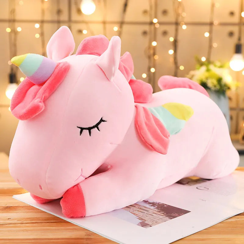 Giant Unicorn Plush Toy – Soft, Magical & Cuddle-Ready (25–100CM)