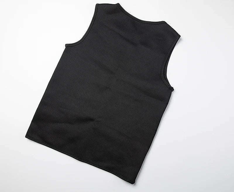 Men's Neoprene Sauna Waist Trainer Vest – Slimming Body Shaper Sweat Tank | Fat Burner Corset with Back Support for Gym & Weight Loss