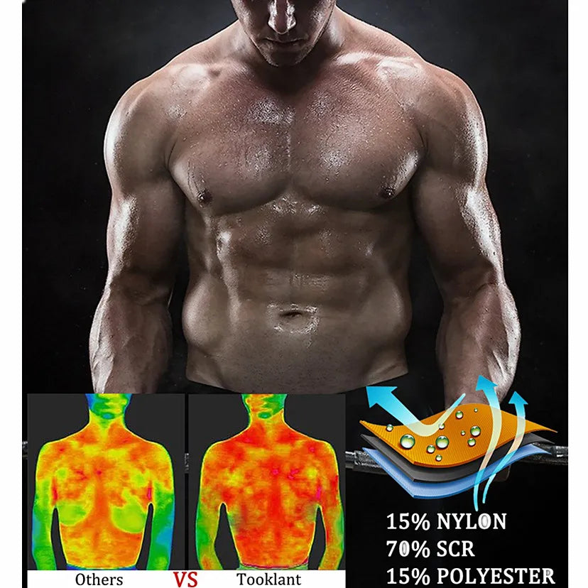 Men's Neoprene Sauna Waist Trainer Vest – Slimming Body Shaper Sweat Tank | Fat Burner Corset with Back Support for Gym & Weight Loss