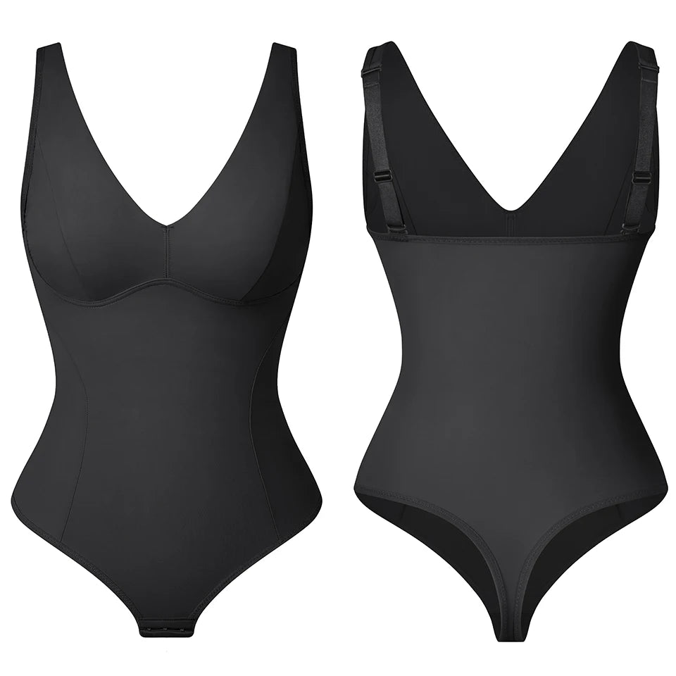 Women’s Full Body Shaper with Built-in Bra – Tummy Control Bodysuit, Waist Trainer Corset & Seamless Shapewear with Adjustable Straps