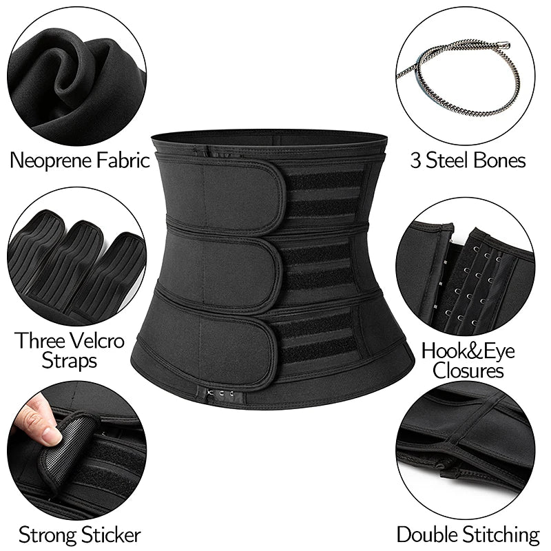 Men's Waist Trainer Fitness Belt – Sauna Sweat Corset Slimming Girdle | Body Shaper for Weight Loss & Back Support