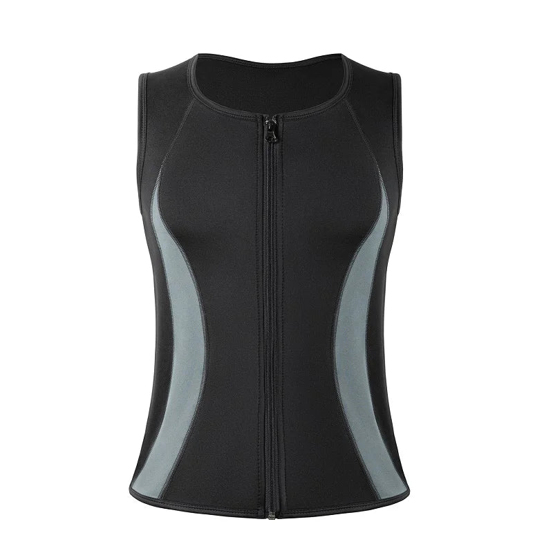 Men’s Slimming Compression Shirt with Zipper – Chest Binder for Gynecomastia & Waist Trainer | Sweat Vest for Moobs, Fat Burn, & Posture Support