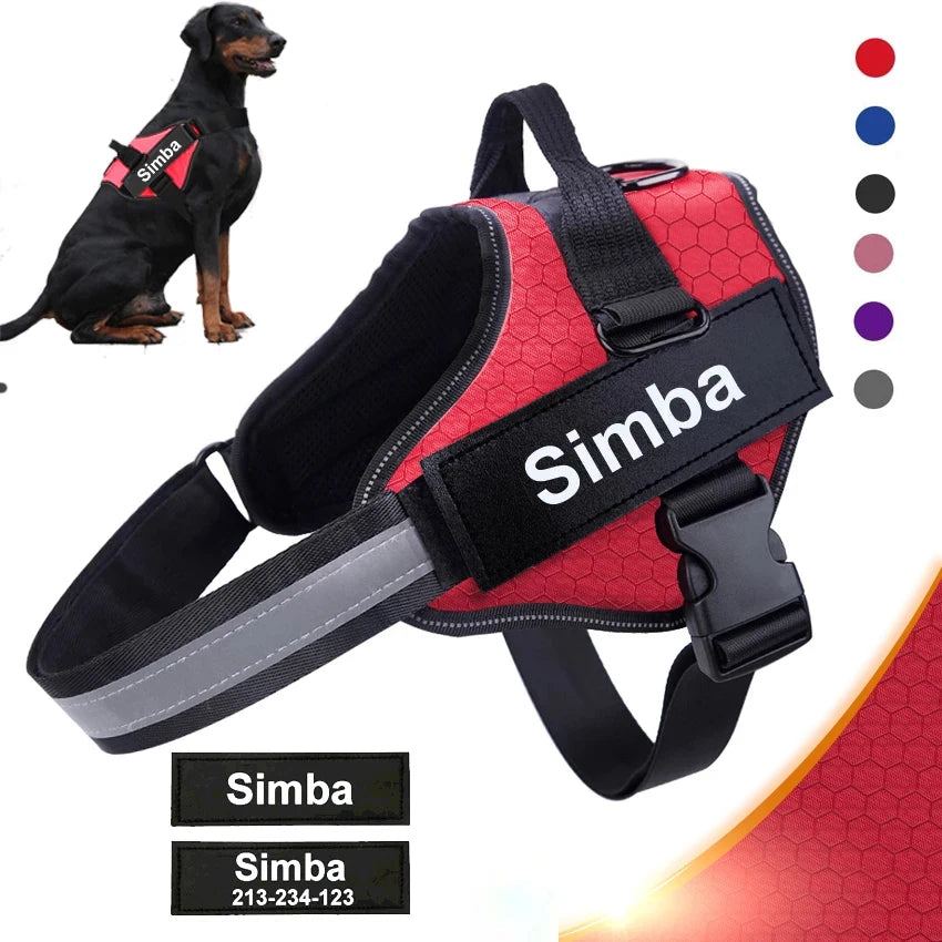 Personalized No-Pull Dog Harness – Reflective, Adjustable, & Choke-Free