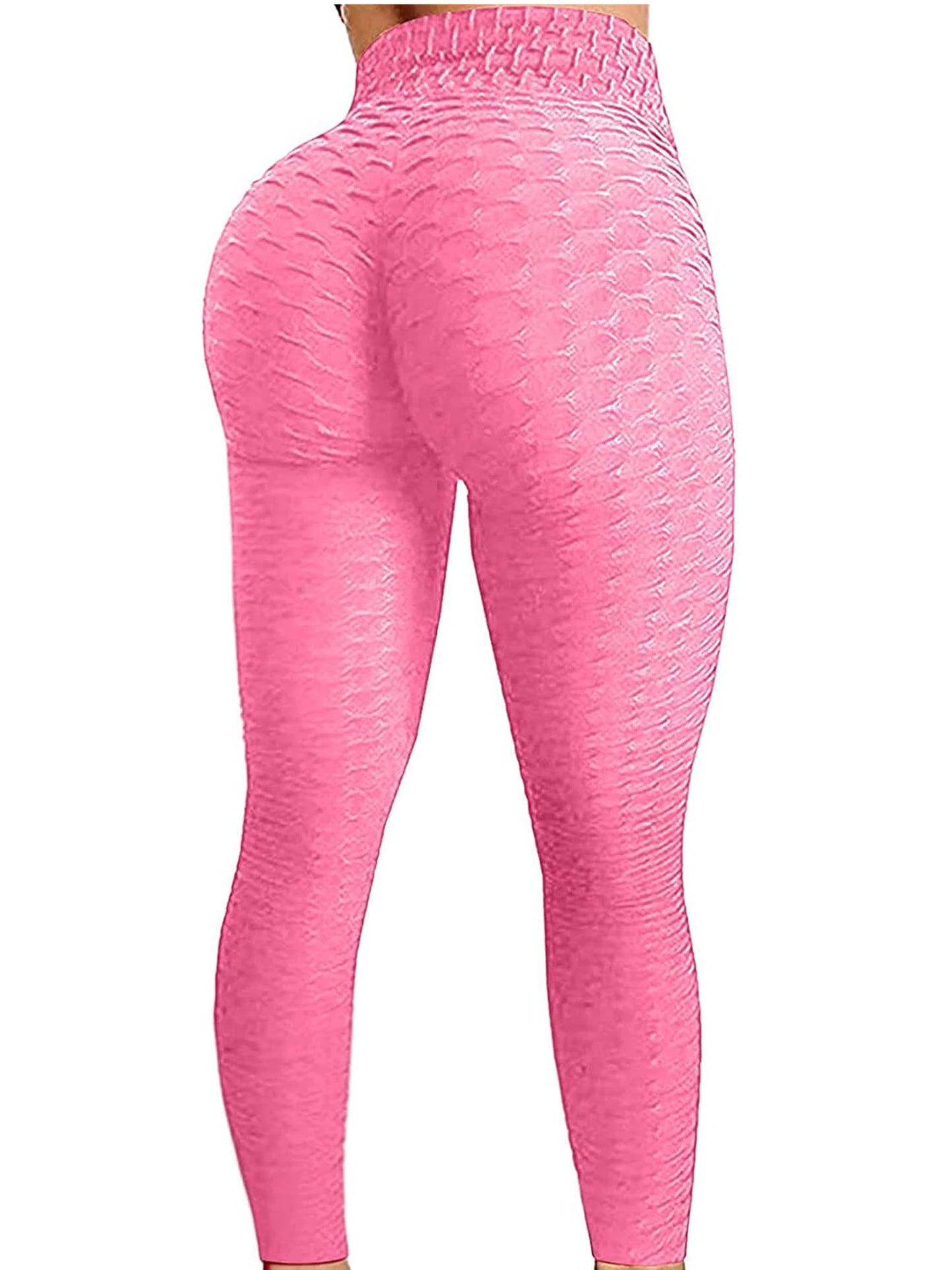 FCCEXIO Jacquard High Waist Leggings – Sculpt, Stretch, and Style in Every Step