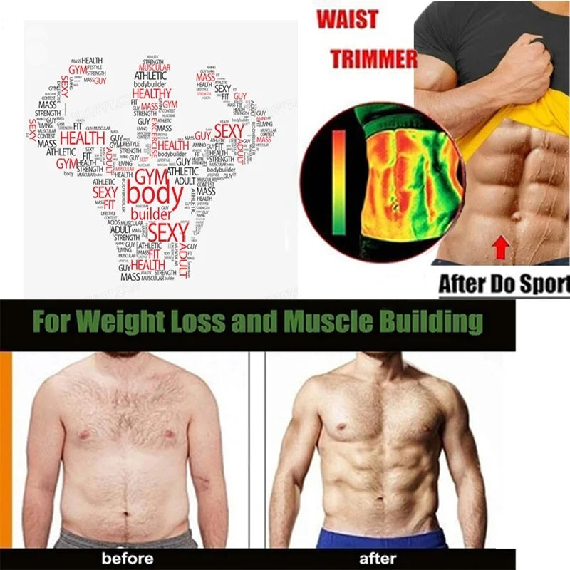 Men’s Slimming Compression Shirt with Zipper – Chest Binder for Gynecomastia & Waist Trainer | Sweat Vest for Moobs, Fat Burn, & Posture Support