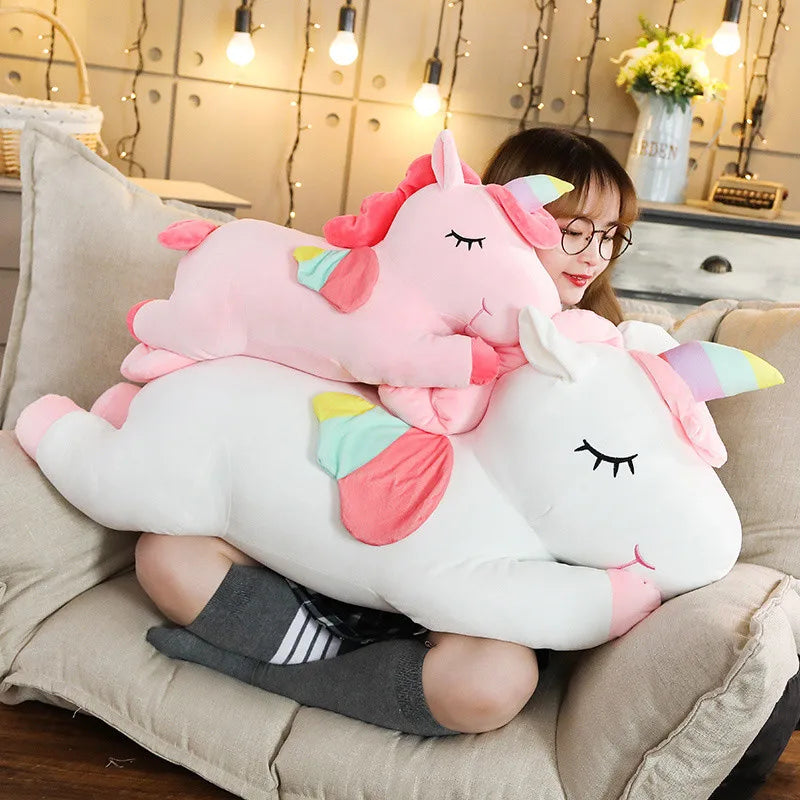 Giant Unicorn Plush Toy – Soft, Magical & Cuddle-Ready (25–100CM)