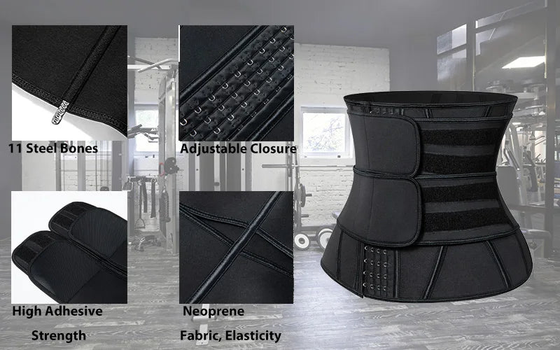 Men’s Neoprene Sauna Waist Trainer – X-Shaped Steel Bone Sweat Belt | Adjustable Belly Slimming Trimmer for Workouts & Weight Loss