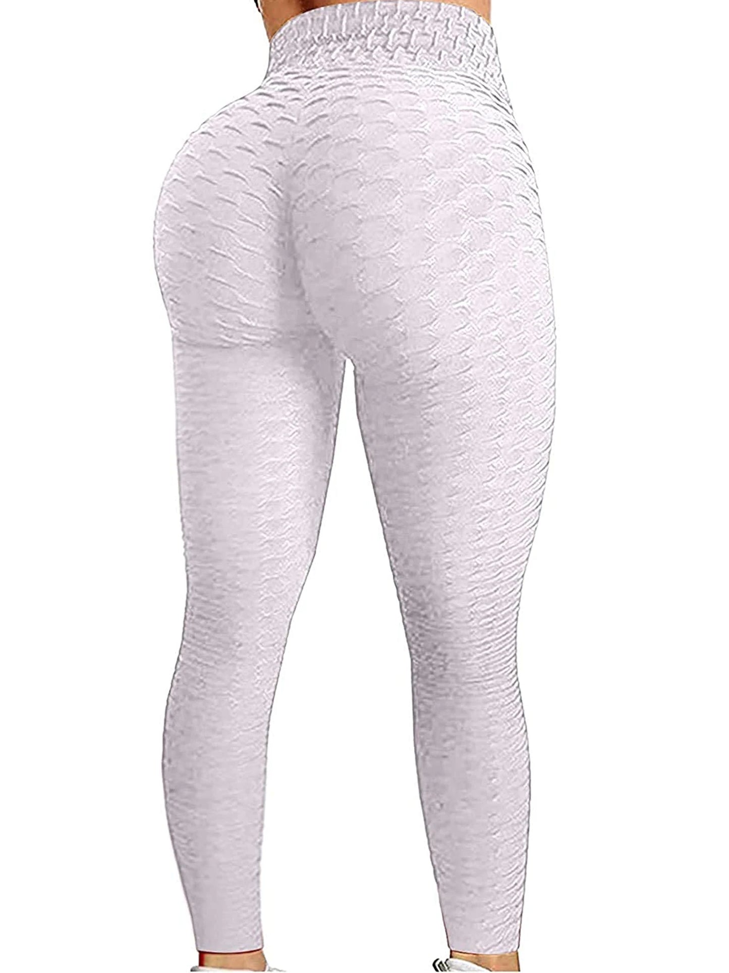 FCCEXIO Jacquard High Waist Leggings – Sculpt, Stretch, and Style in Every Step