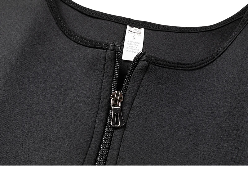 Men’s Neoprene Sweat Vest – Adjustable Waist Trainer with Double Zipper | Compression Sauna Shaper for Weight Loss & Workout
