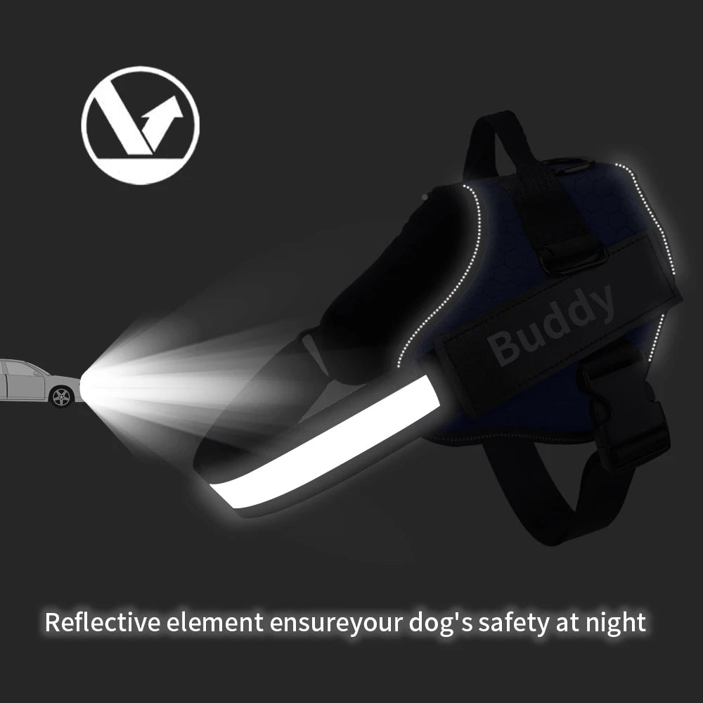Personalized No-Pull Dog Harness – Reflective, Adjustable, & Choke-Free