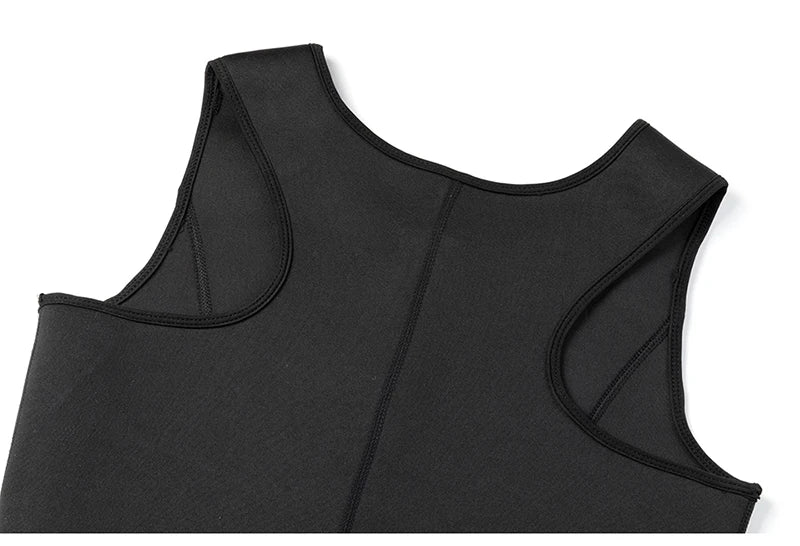 Men’s Neoprene Sweat Vest – Adjustable Waist Trainer with Double Zipper | Compression Sauna Shaper for Weight Loss & Workout
