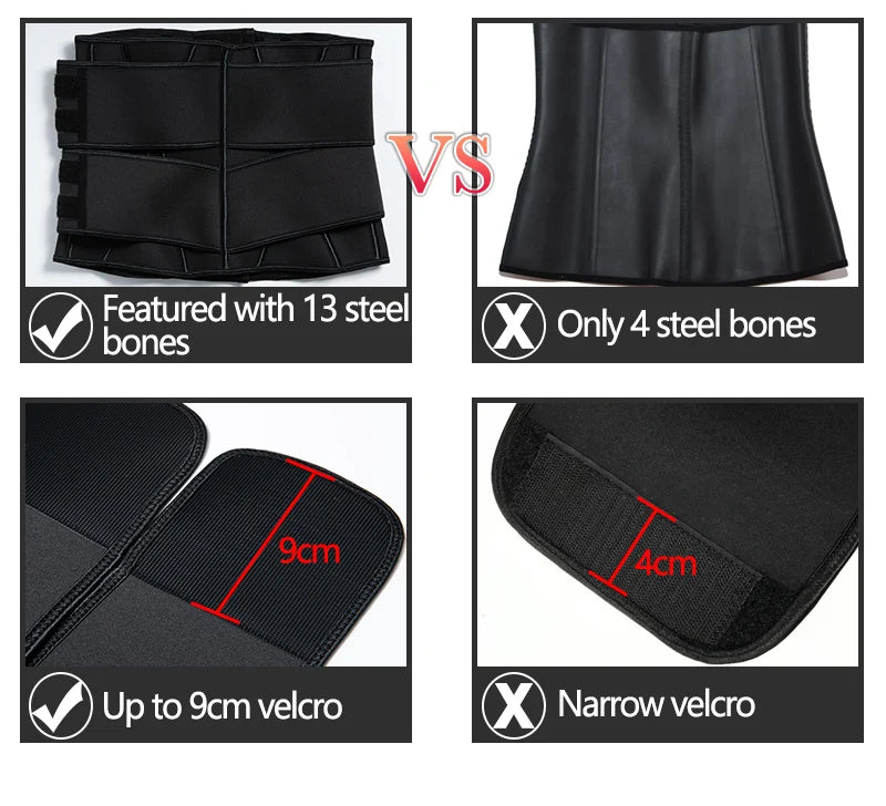 Men’s Neoprene Sauna Waist Trainer – X-Shaped Steel Bone Sweat Belt | Adjustable Belly Slimming Trimmer for Workouts & Weight Loss