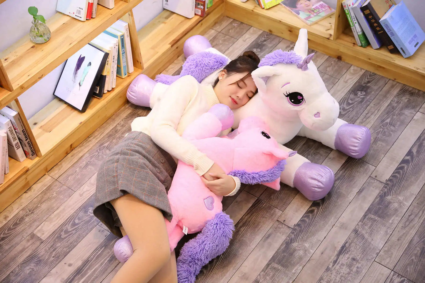 Giant Unicorn Plush Toy – Soft, Magical & Cuddle-Ready (25–100CM)