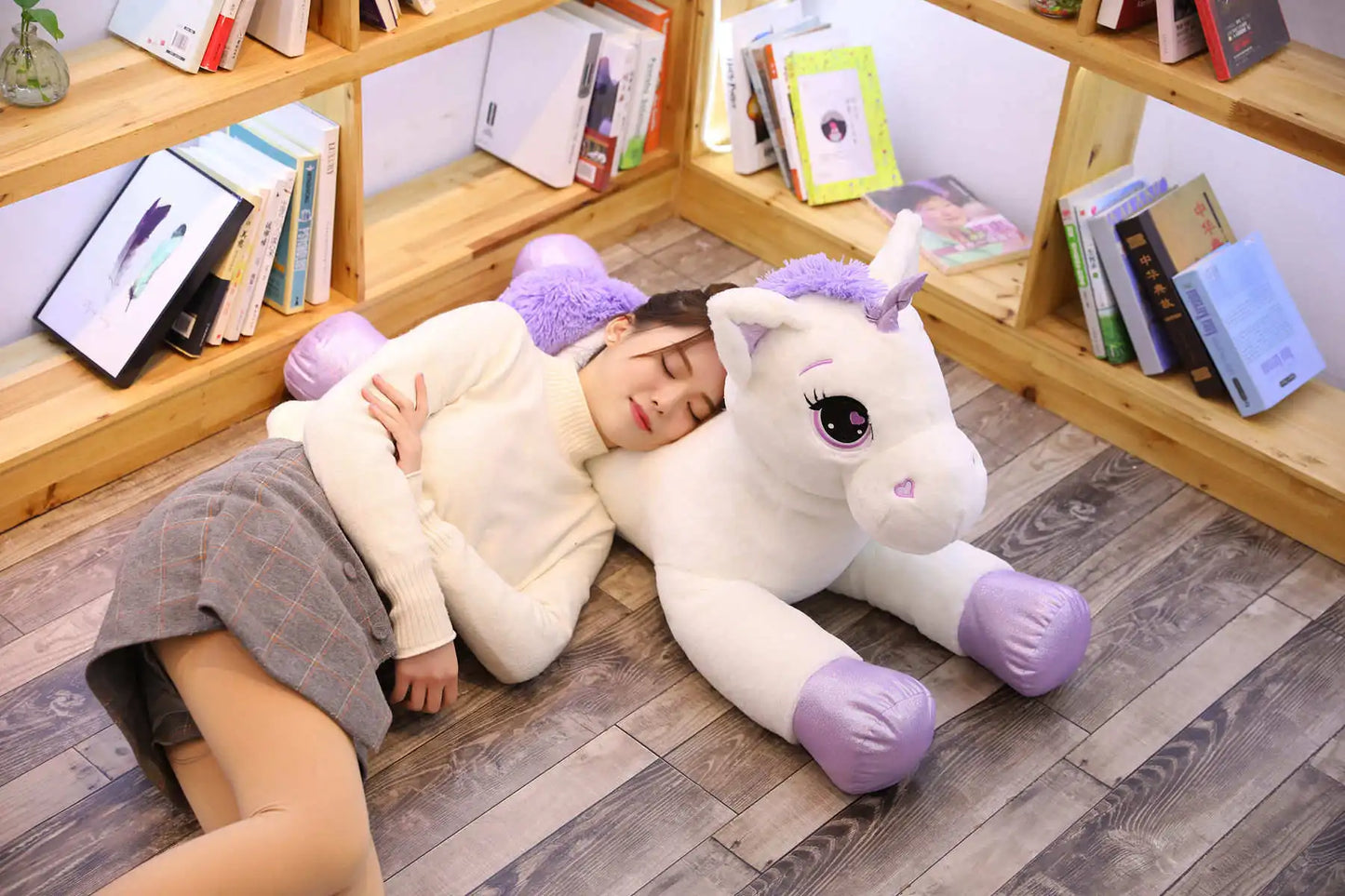 Giant Unicorn Plush Toy – Soft, Magical & Cuddle-Ready (25–100CM)