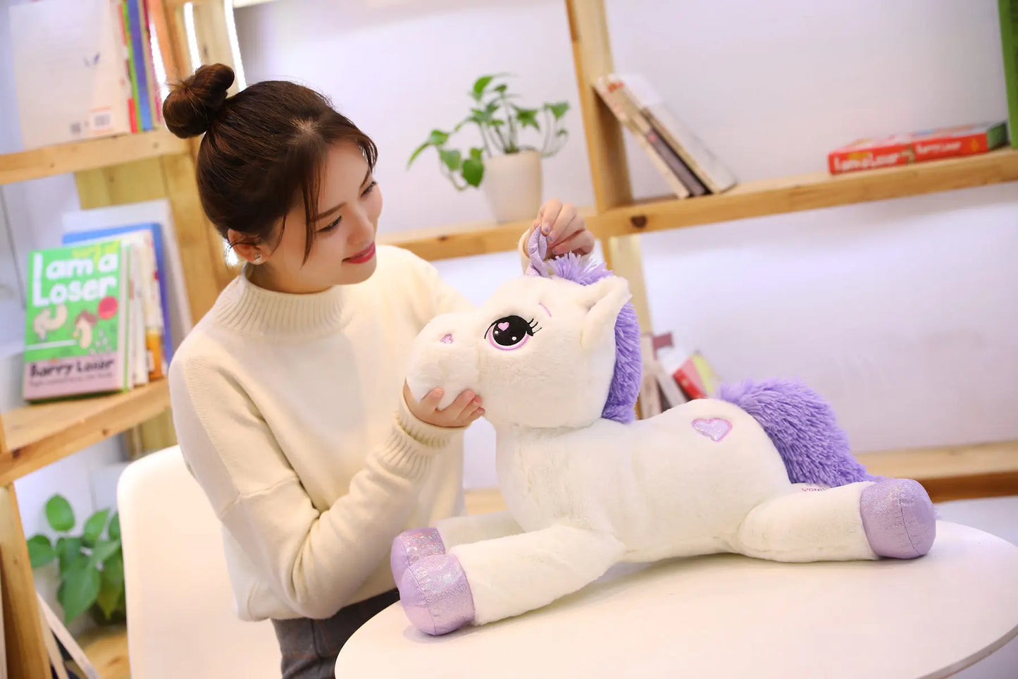 Giant Unicorn Plush Toy – Soft, Magical & Cuddle-Ready (25–100CM)