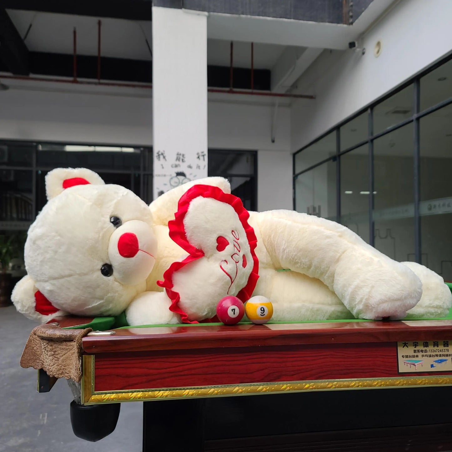 100cm Giant "I LOVE YOU" Teddy Bear Plush – Soft Stuffed Animal Gift for Kids, Girlfriends & Special Occasions