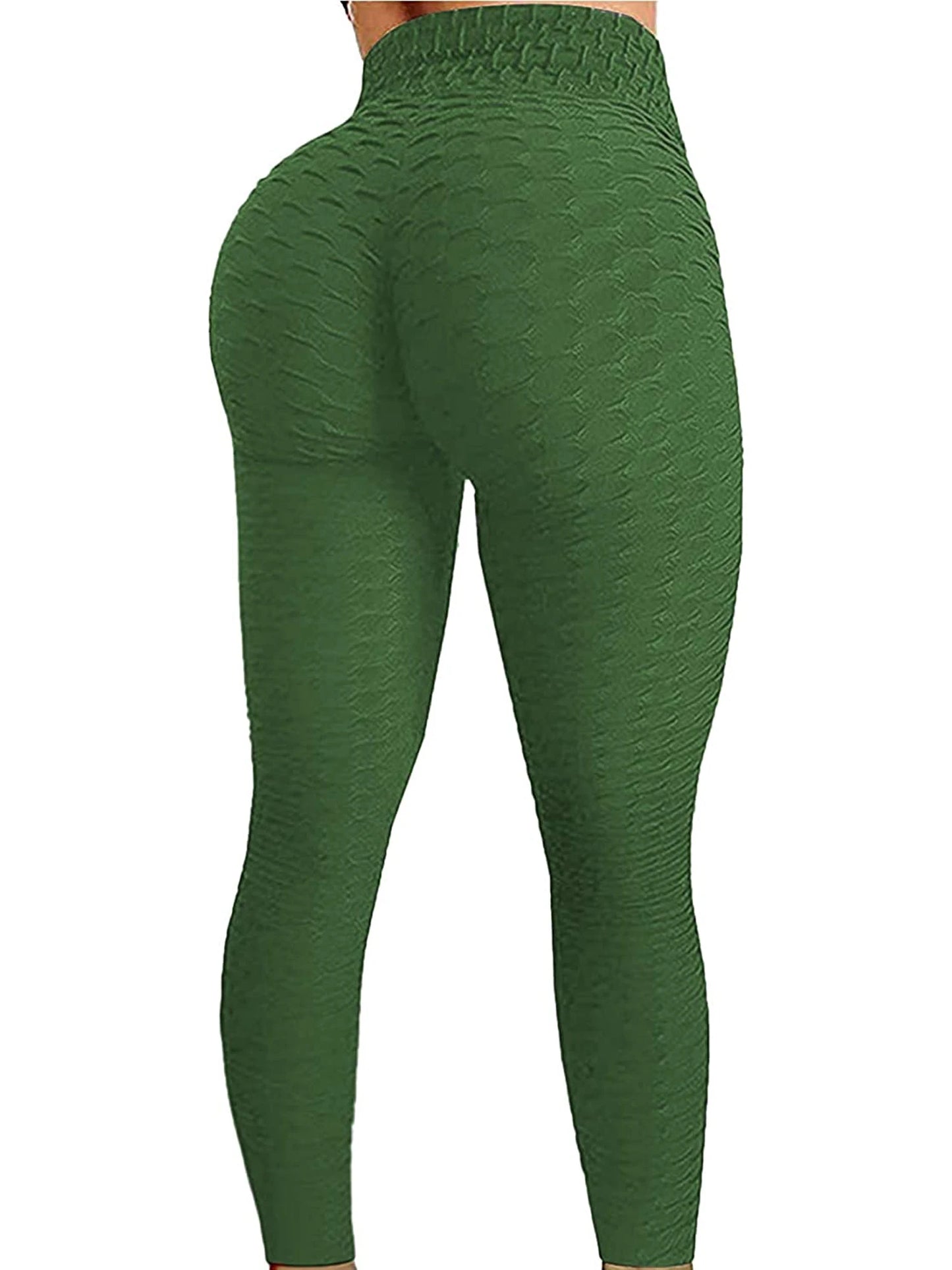 FCCEXIO Jacquard High Waist Leggings – Sculpt, Stretch, and Style in Every Step
