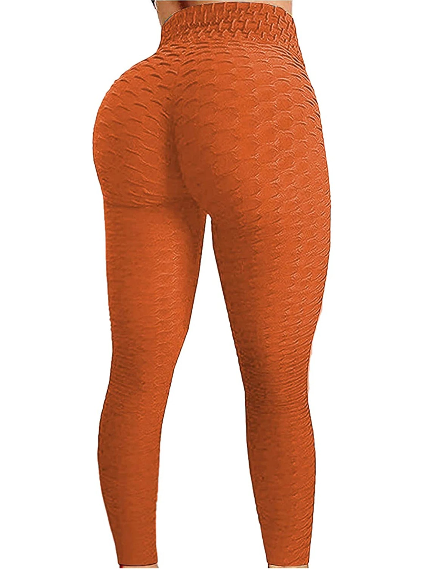 FCCEXIO Jacquard High Waist Leggings – Sculpt, Stretch, and Style in Every Step