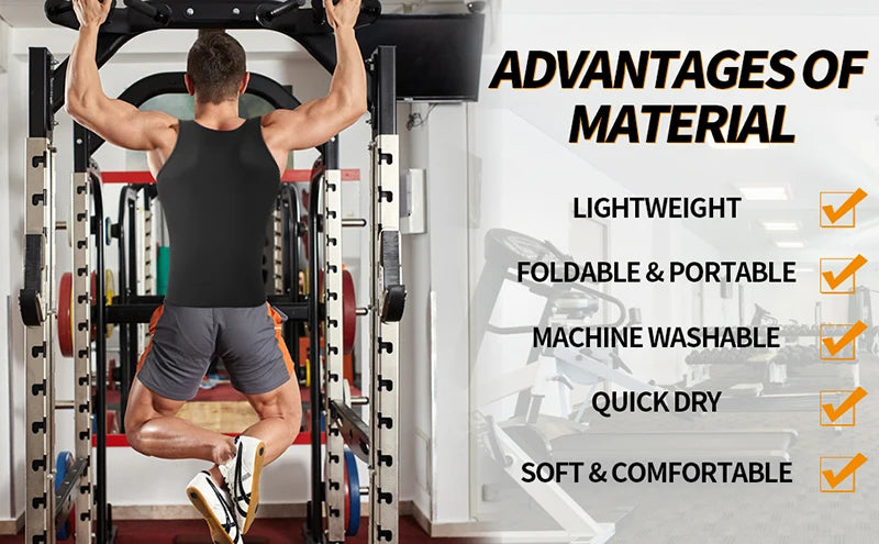 Men's Neoprene Sauna Waist Trainer Vest – Slimming Body Shaper Sweat Tank | Fat Burner Corset with Back Support for Gym & Weight Loss