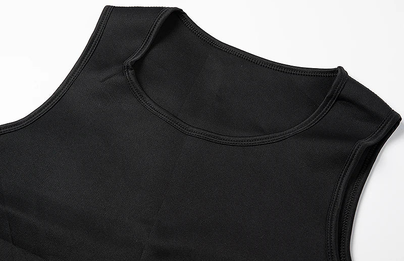 Men's Neoprene Sauna Waist Trainer Vest – Slimming Body Shaper Sweat Tank | Fat Burner Corset with Back Support for Gym & Weight Loss