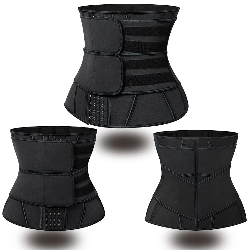 Men’s Neoprene Sauna Waist Trainer – X-Shaped Steel Bone Sweat Belt | Adjustable Belly Slimming Trimmer for Workouts & Weight Loss