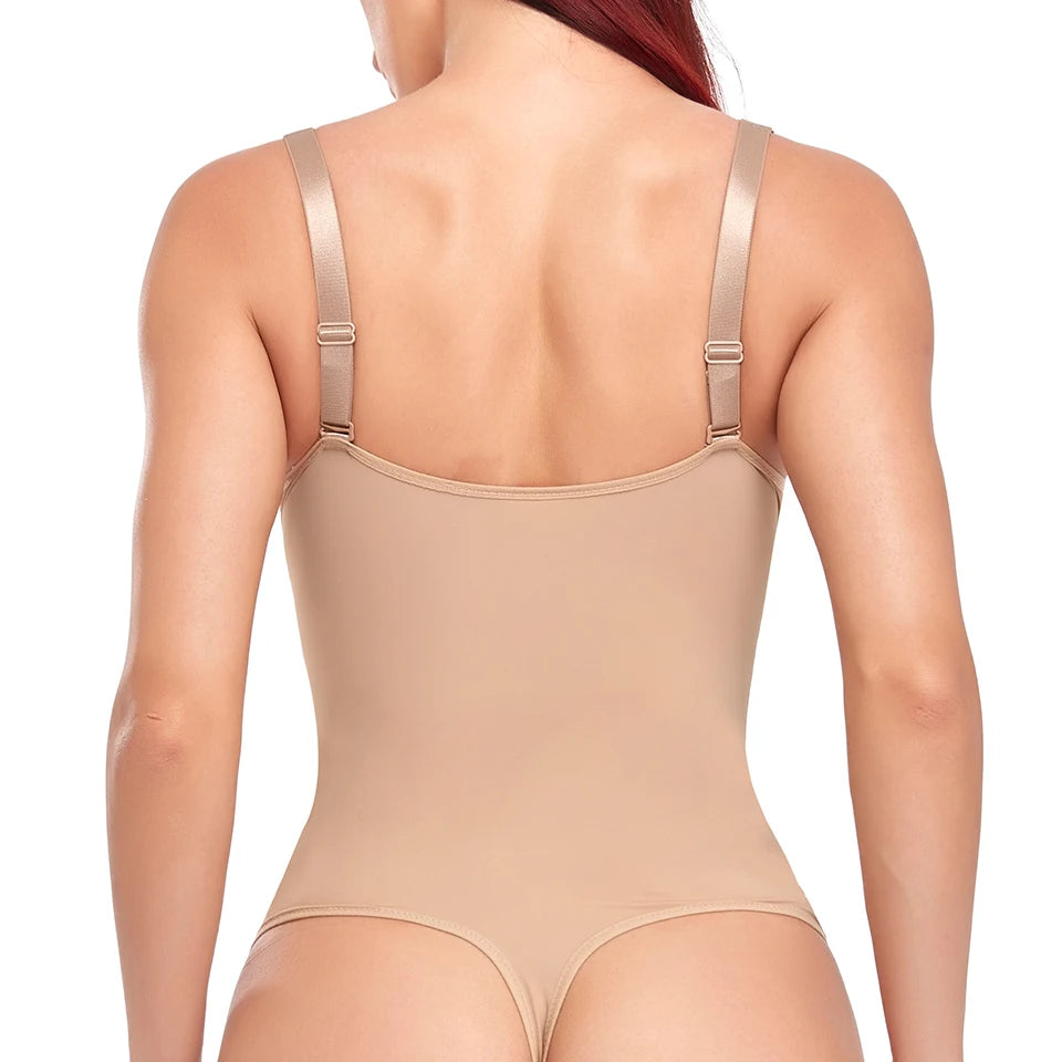 Women’s Full Body Shaper with Built-in Bra – Tummy Control Bodysuit, Waist Trainer Corset & Seamless Shapewear with Adjustable Straps