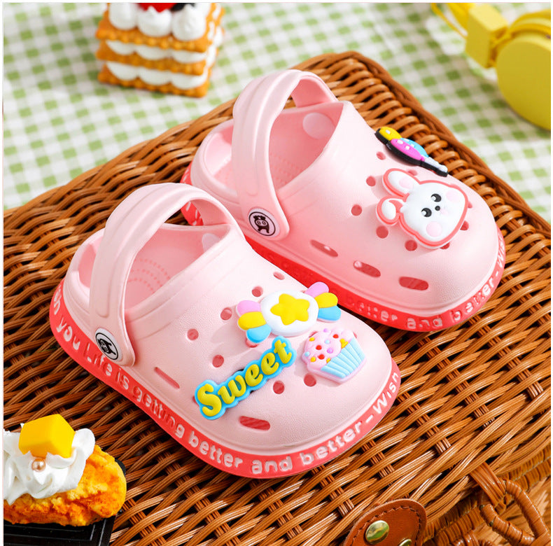 Cartoon Hole Sandals for Kids – Soft EVA Summer Slippers for Boys & Girls