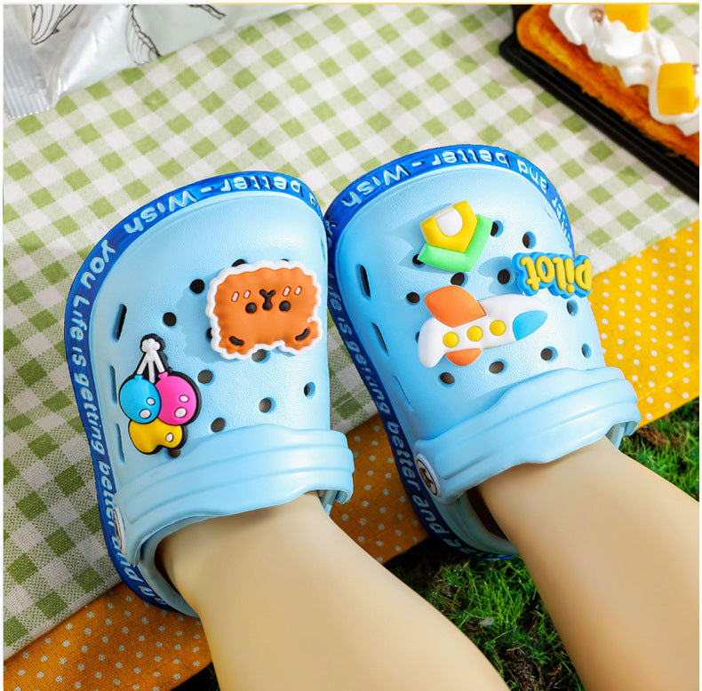 Cartoon Hole Sandals for Kids – Soft EVA Summer Slippers for Boys & Girls