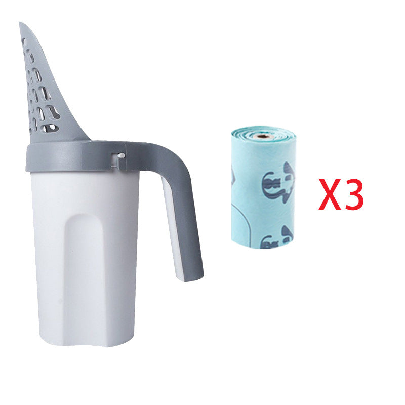 Quality Integrated Cat Litter Scoop – Large Capacity Shovel with Built-In Waste Bag Compartment