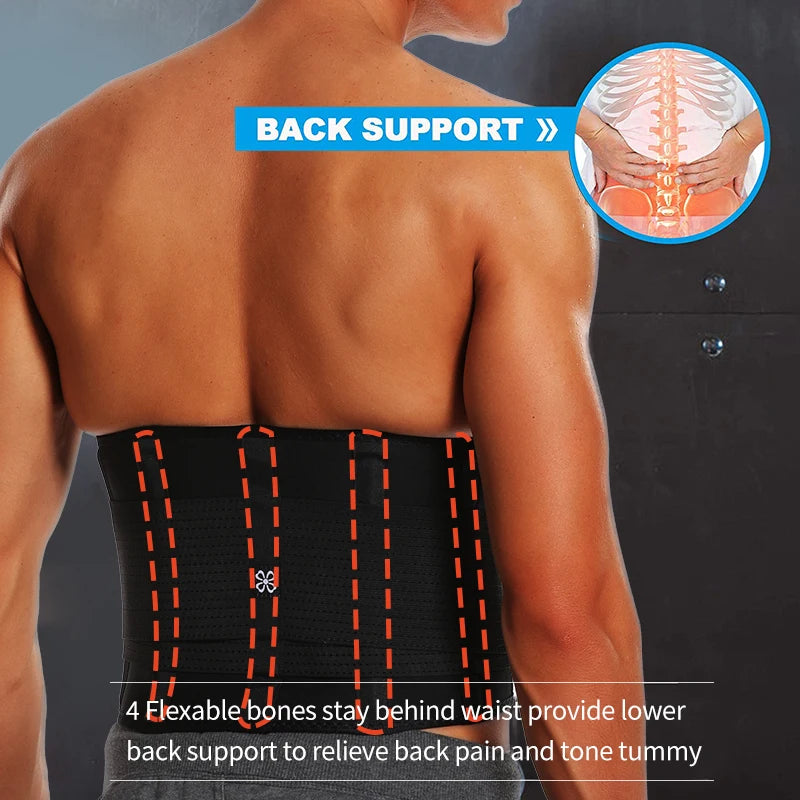 Men's Waist Trainer Vest – 2-in-1 Neoprene Slimming Body Shaper with Double Belts & Zipper | Sweat Vest for Fitness & Weight Loss