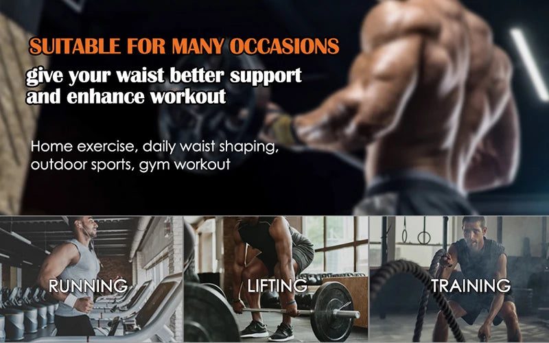 Men's Waist Trainer Vest – 2-in-1 Neoprene Slimming Body Shaper with Double Belts & Zipper | Sweat Vest for Fitness & Weight Loss